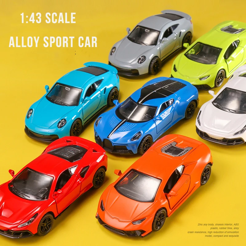 1:43 Bugadi Ferari Lamborgli Prosche Alloy Car Model Diecasts & Toy Vehicles Toy Pocket Car Decoration Kid Toys Gifts Boy Toy