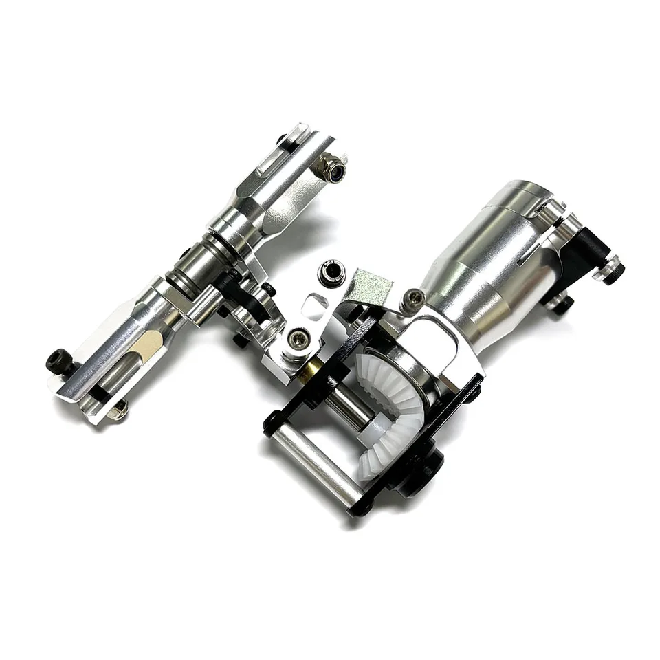 TRX-550X~600RCヘリコプター用スリーローターヘッド シルバー Stasrc-trex、550、600ヘリコプター用の金属トルクチューブテール