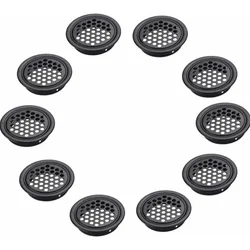 Aço inoxidável Air Vent para Roupeiro, Mesh Hole Plugs, Ventilação Grille Cover, preto e branco, diâmetro 35mm, 10 PCs/Lot