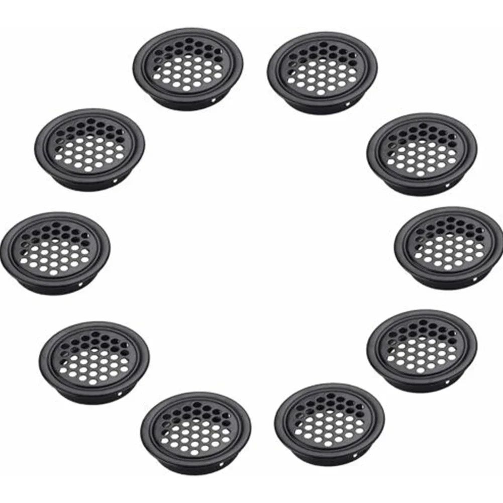 10PCS/Lot Stainless Steel Air Vent Ventilation Grille Cover Black White Wardrobe Cabinet Mesh Hole Ventilation Plugs Dia.35mm