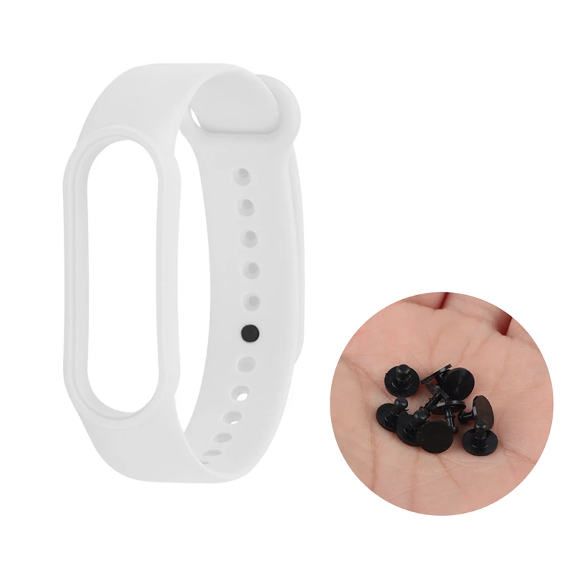 Hebilla de plástico para Xiaomi Mi Band 6, 5, 4, 3, accesorios de pulsera, botones, 10 unidades