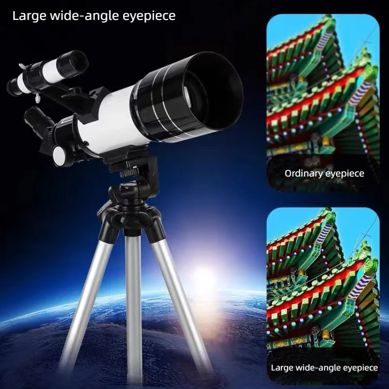 30070 Astronomical Telescope with Star Finder High-definition High-magnification Stargazing Children's Gift Monocular Telescope