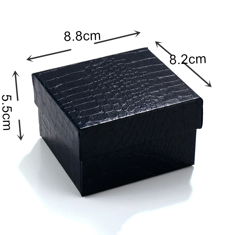 Crocodile Pattern Jewellry Boxes Heaven and Earth Cover With Pillow Cardboard for Watch Bracelet Gift Packaging Case Wholesale