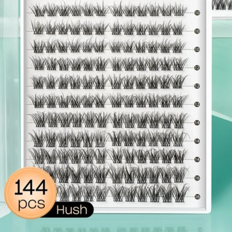 Cílios individuais cluster c curl mix lash clusters 3d fino diy extensão de cílios 0.1mm banda super fina cílios naturais resuáveis