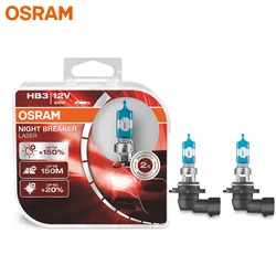 OSRAM 9005 HB3 12V 60W P20d Night Breaker Laser Car Lamp Halogen Headlight Fog Light+150 Brighter 9005NL 2X