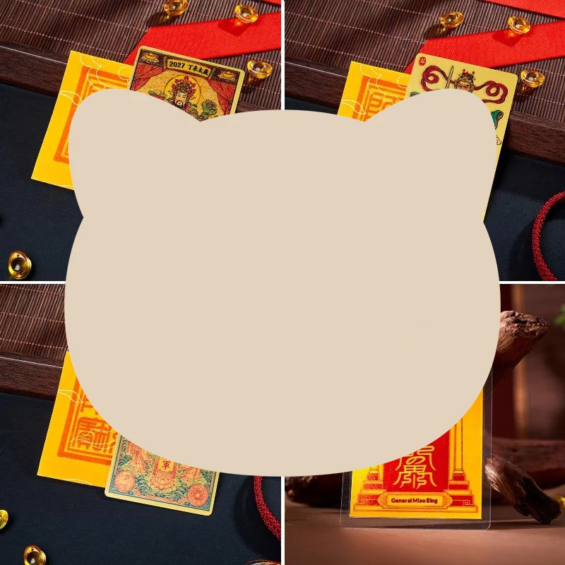 New 2027 Tai Sui Card Feng Shui Prayer Gold Card Exorcism Protection Gift Safe Bring In Wealth And Treasure Supply For Daily Us