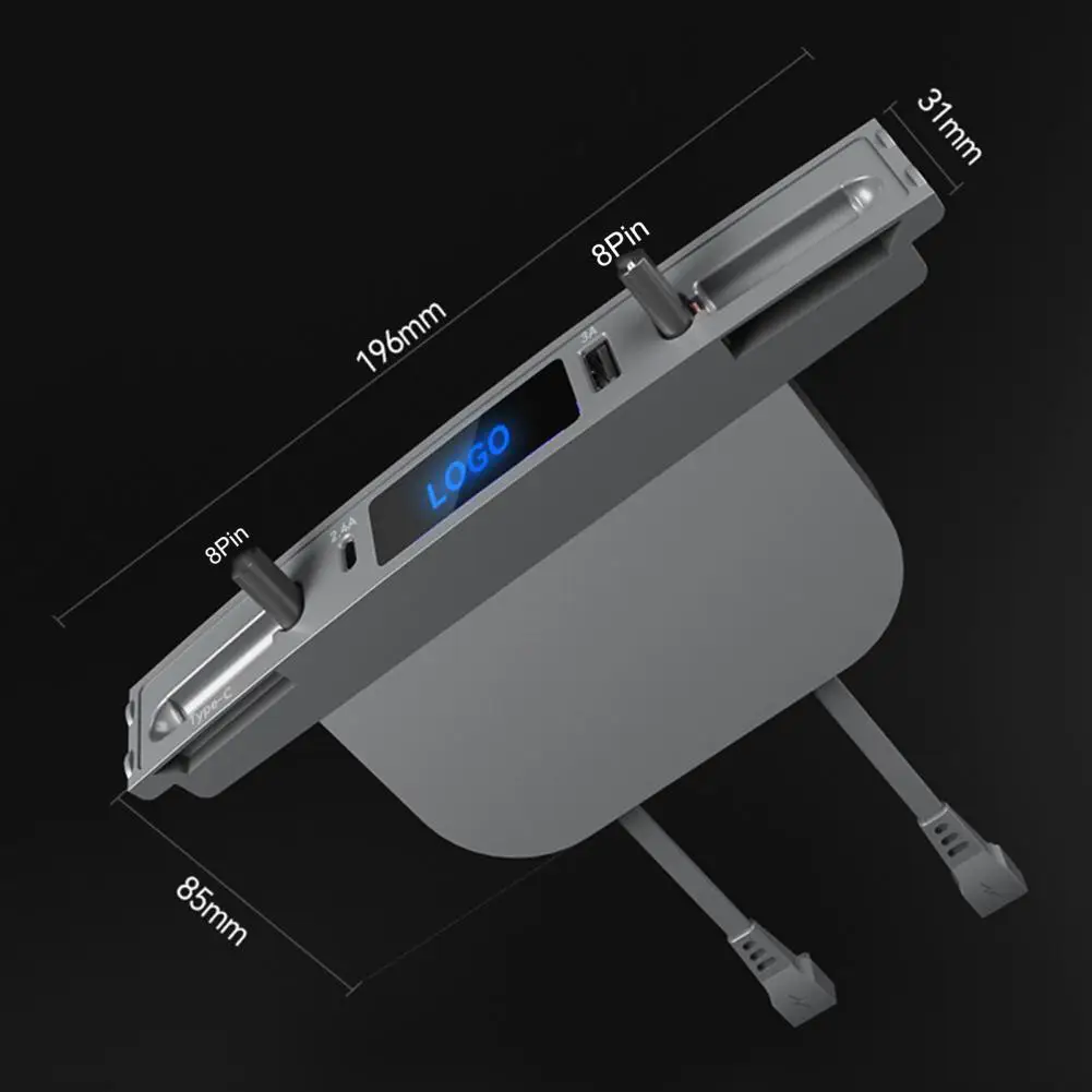 Cargador USB multipuertos para coche, Cable retráctil de carga rápida, transmisión de alta velocidad, pantalla LCD, concentrador USB para Tesla