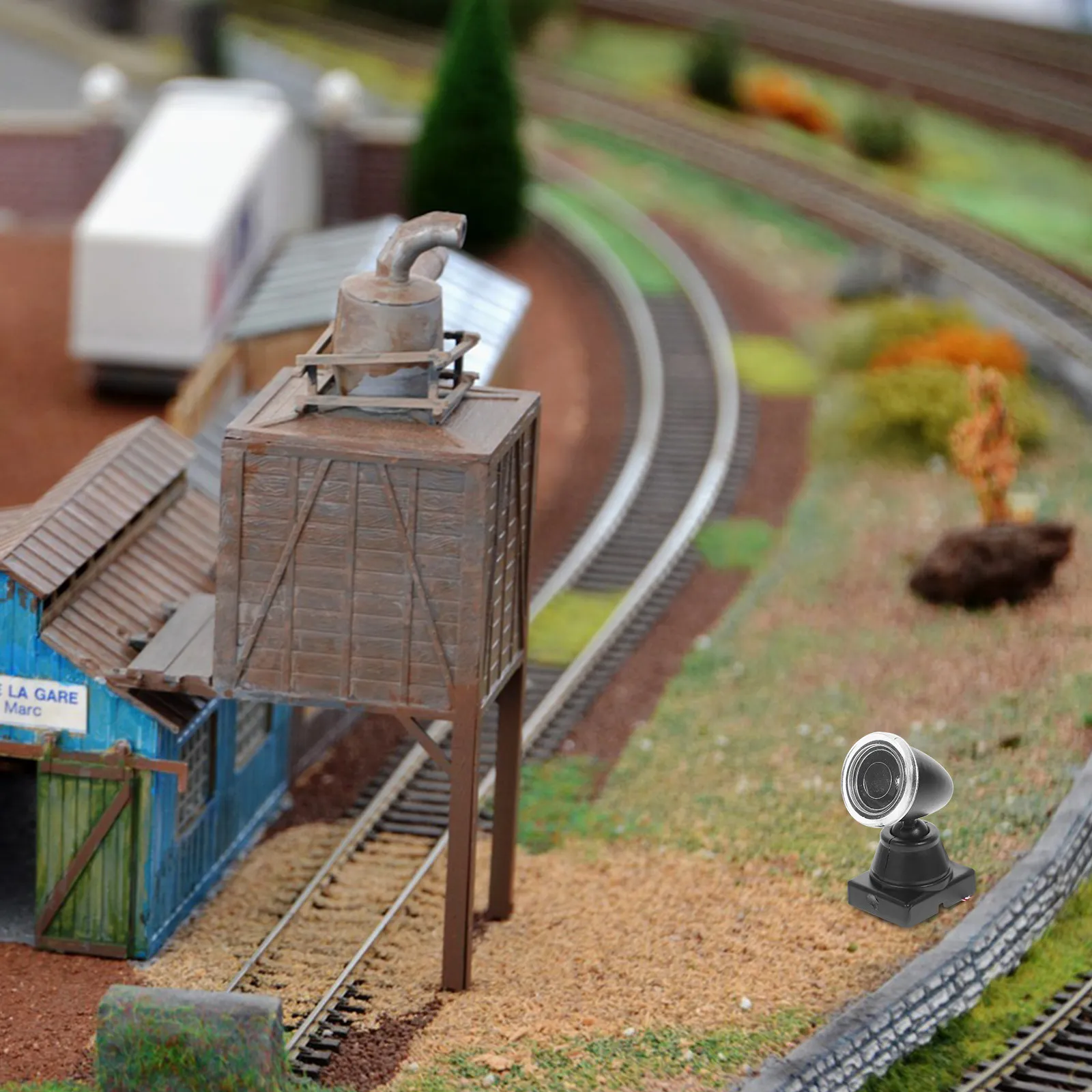 

Миниатюрный железнодорожный сигнальный фонарь из прочного пластика, декор для железнодорожных макетов, прожектор для песочницы, светильник для микроландшафта, декоративный.