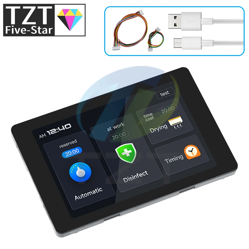 Imagem -04 - Placa de Desenvolvimento Esp32 com Tela Lcd Multi-touch Capacitiva Bluetooth Embutido Wi-fi Wt32-sc01 Plus 35 320x480 1pc