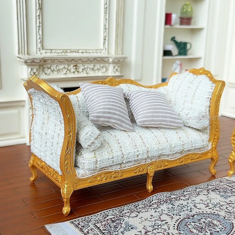 1-12-dollhouse-mini-living-room-model-crafts-miniature-gold-sofa-fabric-with-cushions