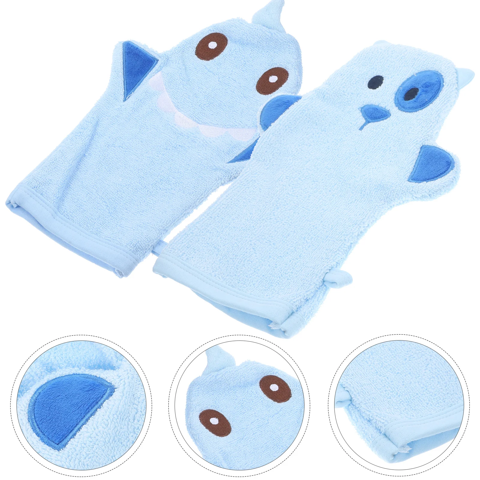 2 قطعة قفازات الاستحمام للأطفال قفازات التقشير نمط الحيوان لينة مريحة للساقين الأسلحة الصدر العناية بالبشرة دش القفازات #1