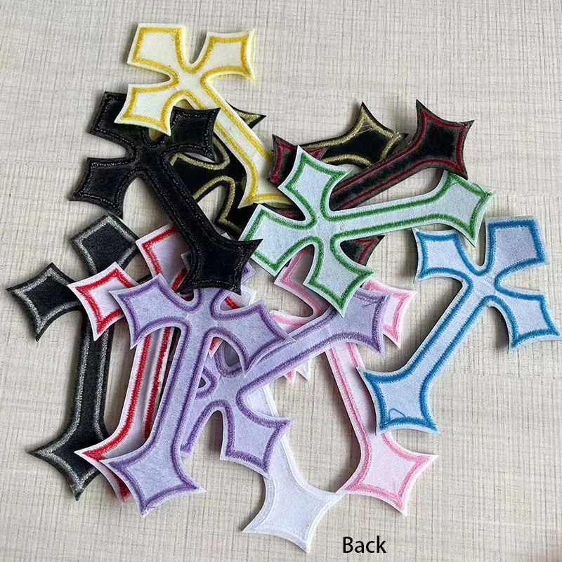 5PCS,11PCS,Colorful Cross Badges Patch,Clothes Stickers Fabric Applique Embroidery Iron On Patches Sewing Supplies For Clothing