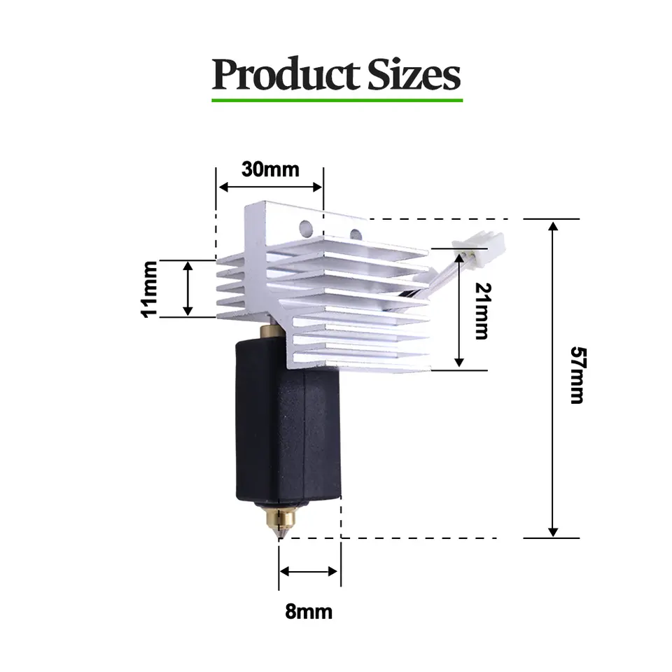 Elegoo CC Hotend For Centauri Carbon Hotend Print Head Extruder Kit Hardened Steel Brass Nozzle Ceramic Hotend - 4