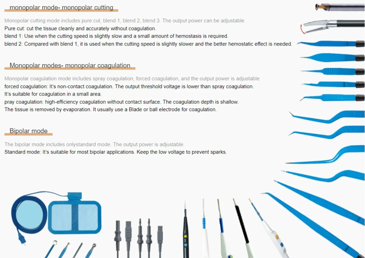 ES-100V High frequency Electrocautery for Pets Veterinary Surgical ESU 100W Cutting Coagulation Unit