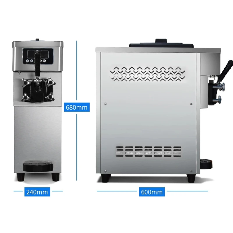 Commercial Ice Cream Vending Machine Fully Automatic Soft Ice Cream Maker Stainless Steel Ice Cream Machine