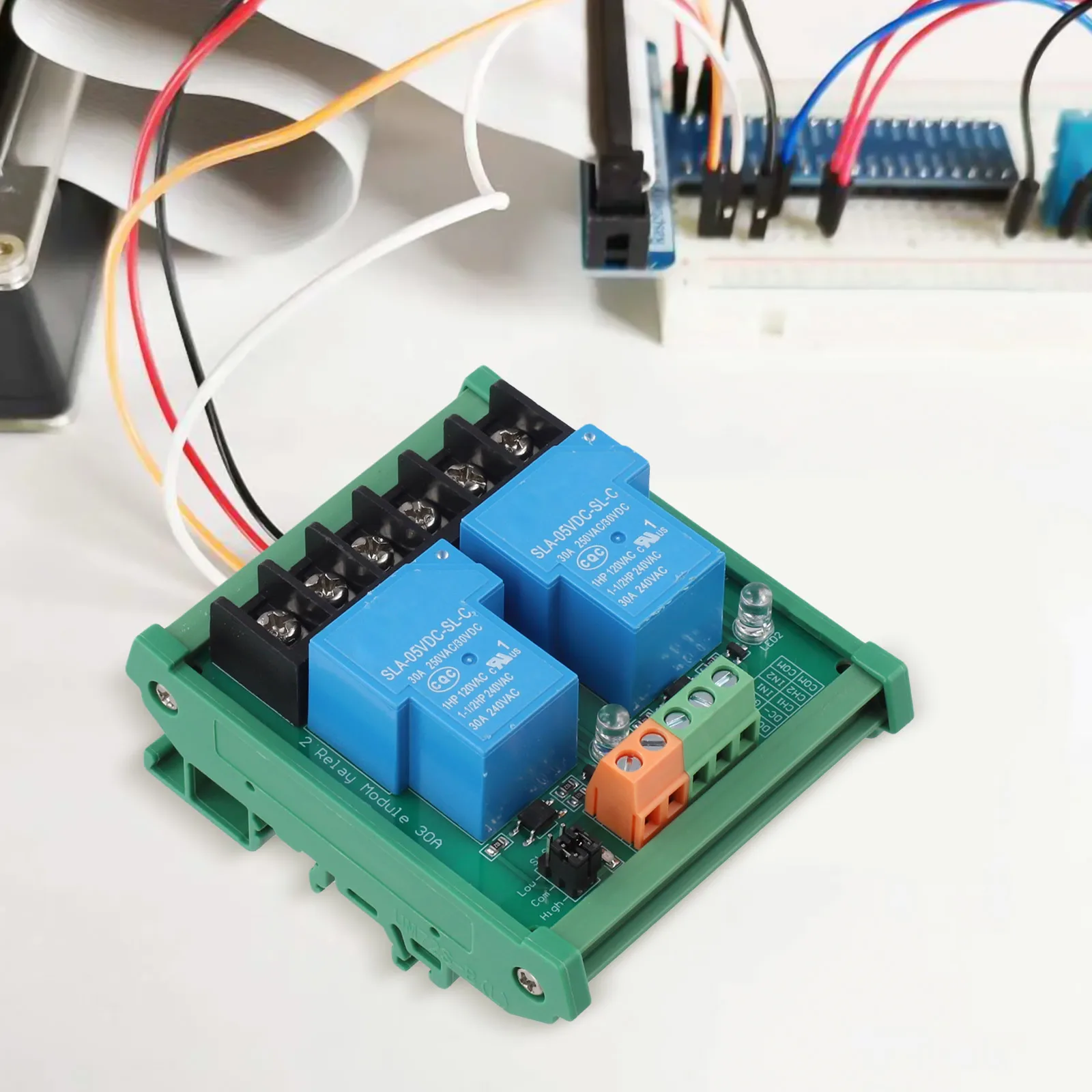 2 Channel Di/n Rail Relay Board 5V 12V 24V DC Electromagnetic Relay With Interface For Industrial Electrical Control System
