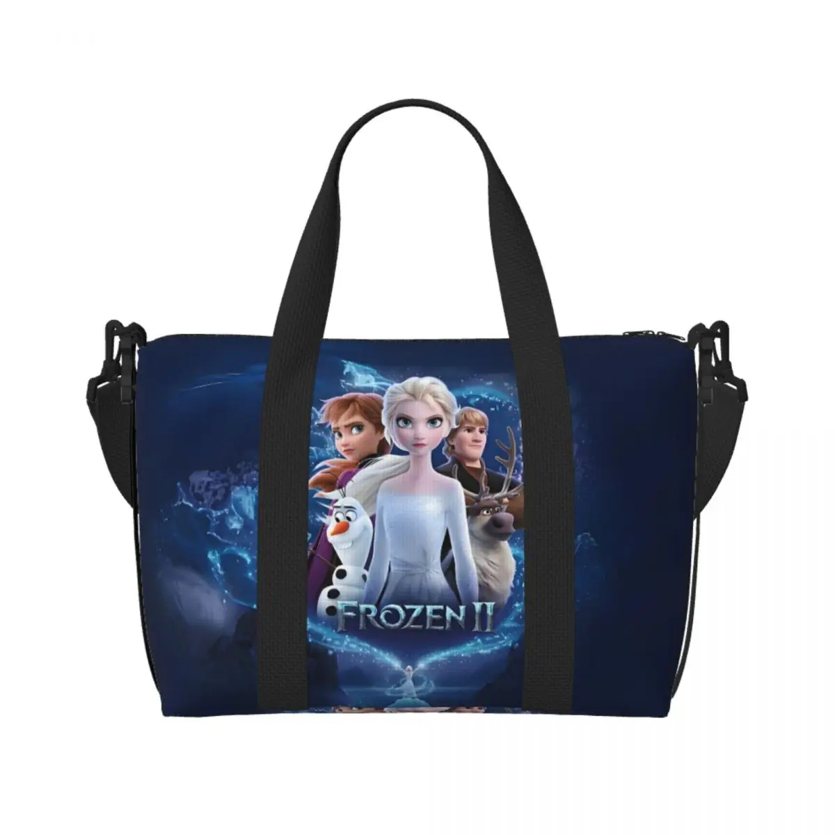 

Custom Frozen Cartoon Tote Bag Women Large Capacity Anime Cute Fantasy Film Beach Gym Travel Bags