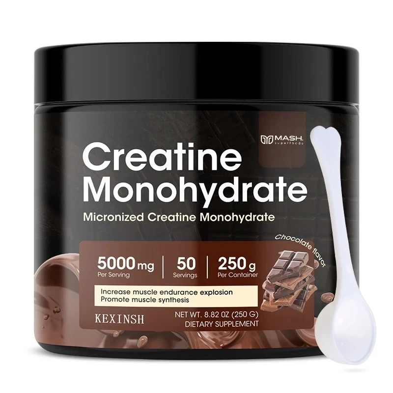 Kexinsh Creatina Monohidrato Polvo Tecnología celular Creatina Post Entrenamiento Recuperación Bebida Constructor muscular Sabor chocolate