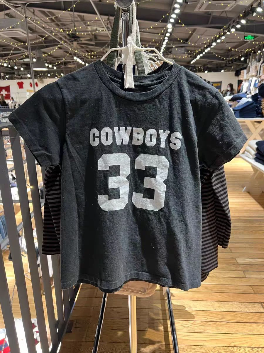 Cowboys 33 Vintage T-Shirt Women Summer Black Round Neck Cotton Short Sleeve Tees Female Streetwear Casual Rock T-shirts Y2k