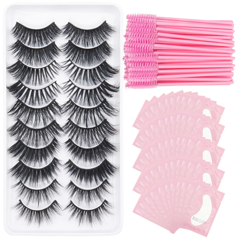 Diy False Lash Clusters Extension Kit Individual Lashes Cluster Set Eyelashes Makeup Brush Mascara Wands Eye Pad Sticker Tool