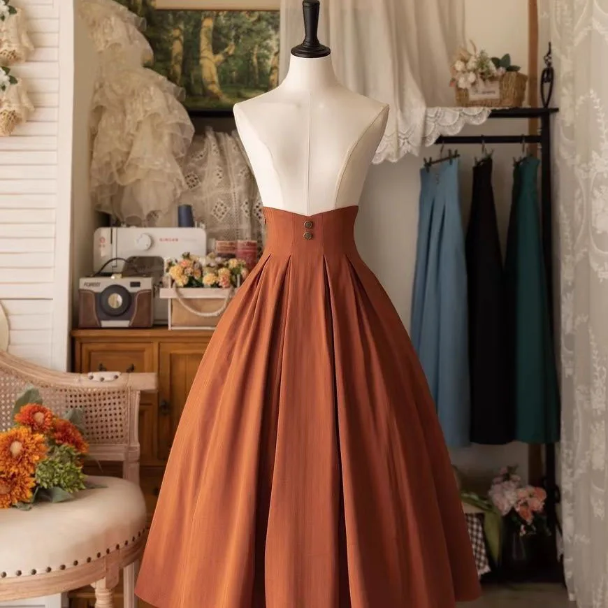 

New Autumn Winter Temperament Skirts Slim Ball Gown Classic Vintage Women Skirt Simple All-match Luxury Premium Faldas