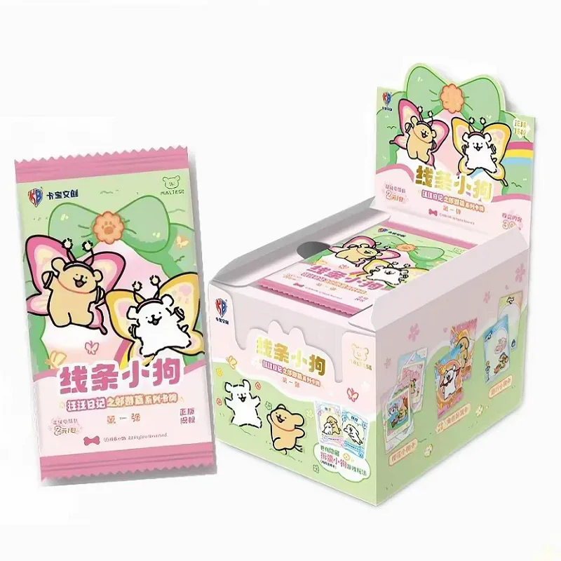  ﻿ Cute Line Dog Maltese Cartoon Collectible Card Packs Wangwang Diary Outing Series Trading Cards Surprise Gift for Children