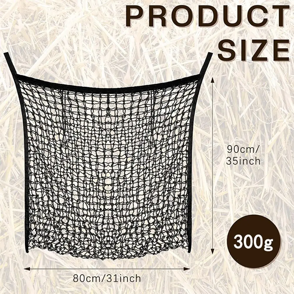 1Pcs New Slow Feed Hay Net Large Capacity 80x90cm Horse Hay Bag Hanging Hay Feeder Bag for Horses Goat Sheep