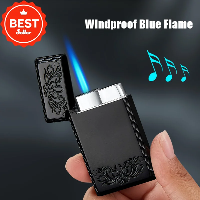 

Metal Cigar Igniter Loud and Windproof Flame Lighter Retro Blue Fire Cigarette Lighters&Smoking Accessories Factory Direct Sales