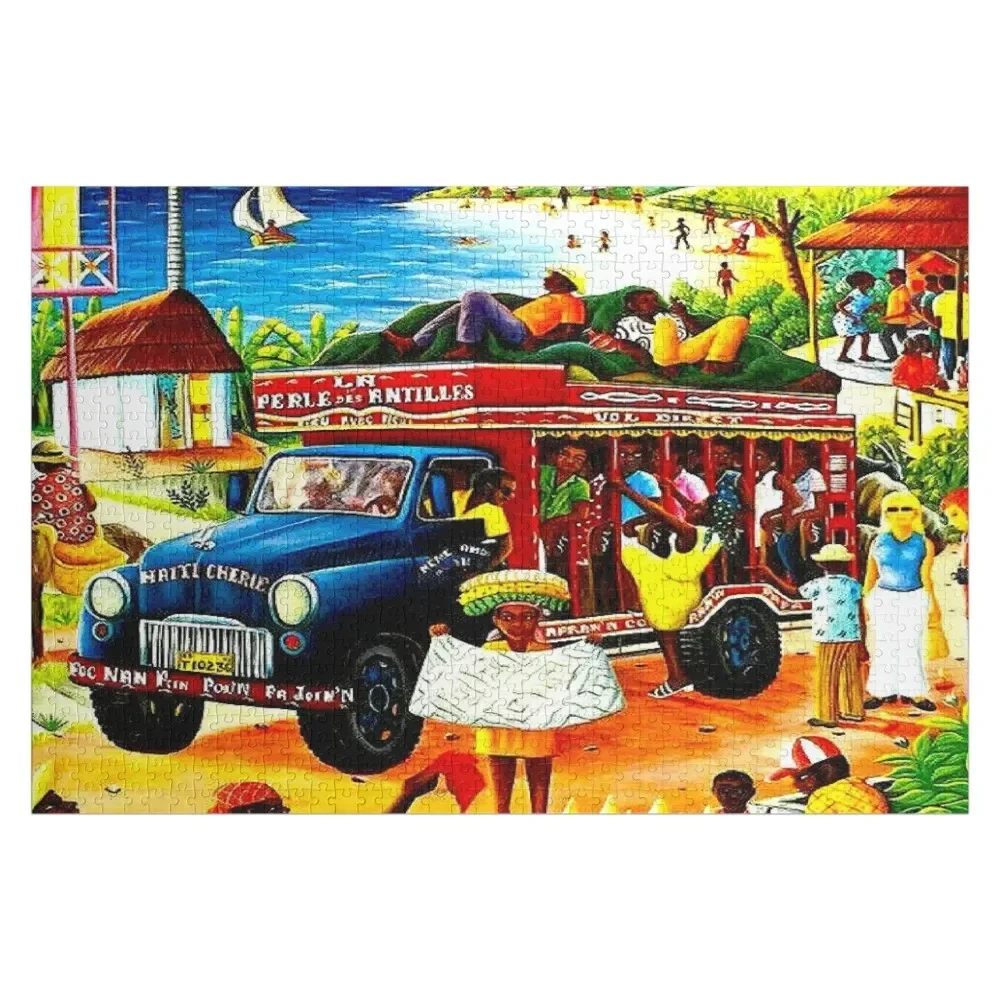 

HAITI : Vintage Travel and Tourism Advertising Print Jigsaw Puzzle Custom Gifts Personalised Name Iq Puzzle