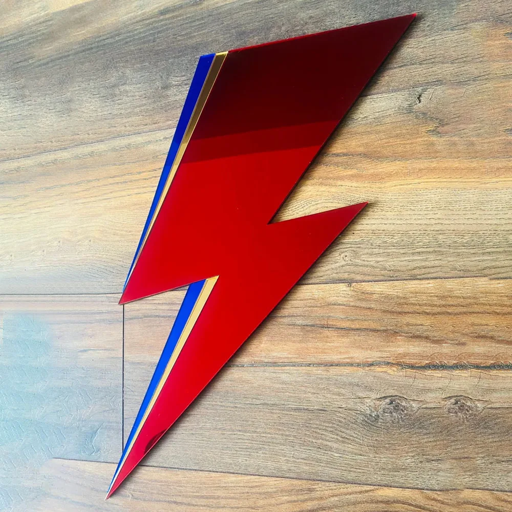 Mirrored Lightning Wall Art Mirror Lightning Home Decor Acrylic Lightning Wall Hanging Decor Dorm Room Decor