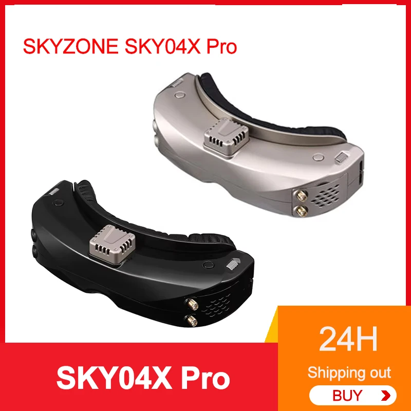 SKYZONE SKY04X Pro OLED FPV Goggles 5.8GHz 48CH Steadyview Receiver 1920X1080 Resolution 52 Degrees Of View Head Tracker Goggles