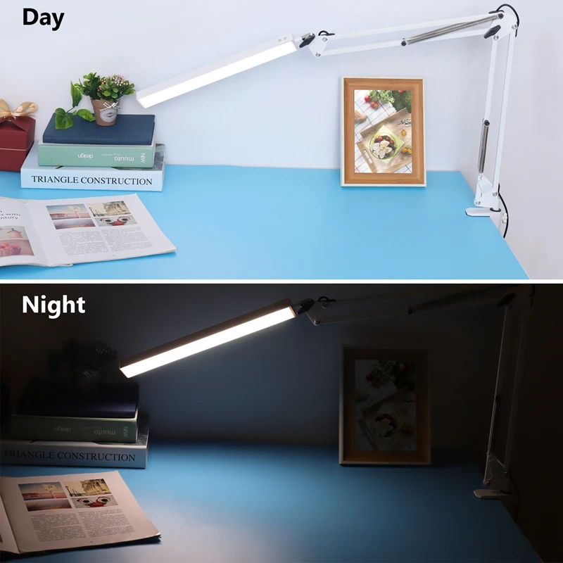 Imagem -03 - Lâmpada de Mesa Led Ajustável com Braçadeira Swing Arm Desk Lamp Modos de Iluminação Abajur para Estudo Desenho Escritório 10w