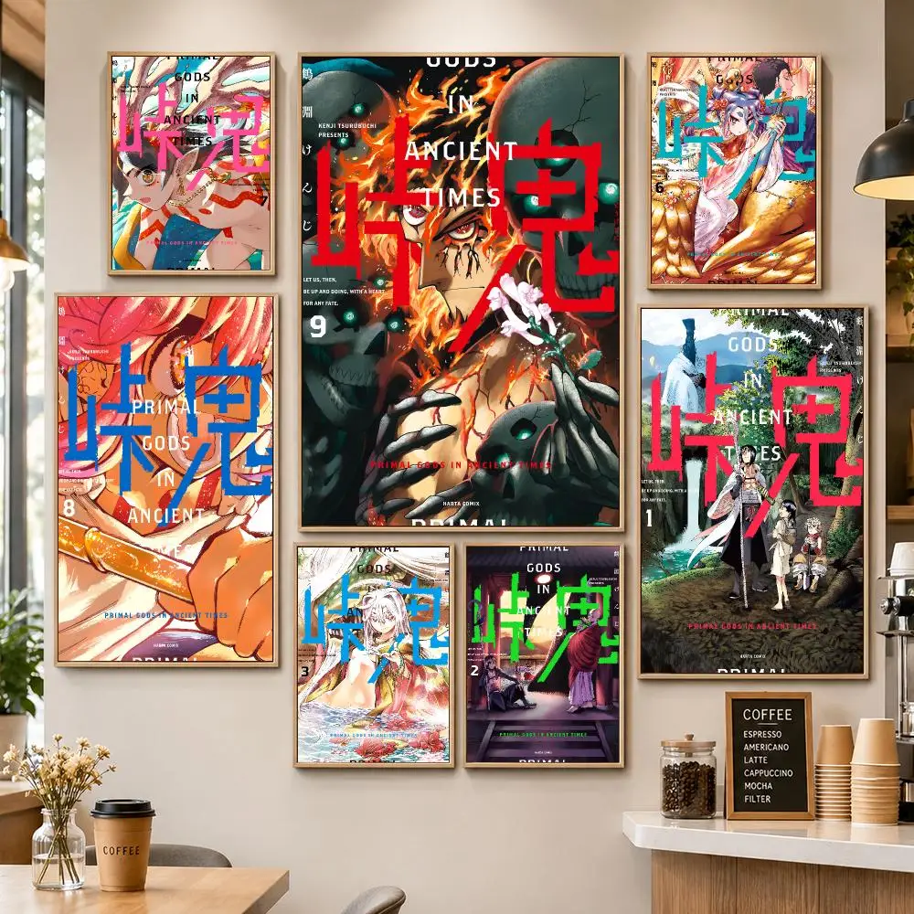 Manga Touge Oni Ancient Gods Fantasy Mythology Art Poster HD Wall Decor Apartment Dorm Office Cafe Bedroom Home Gift