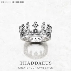 Ring Vintage Crown,925 Sterling Silver Romantic Fine Jewerly Summer Brand New Magical Boho Look Gift For Women Men
