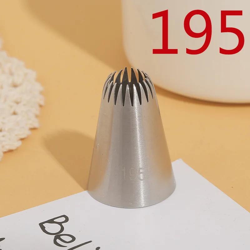 #195 Cake Decorating Pastry Piping Nozzle Icing Tips Bakeware Kitchen Cookies Tools Stainless Steel