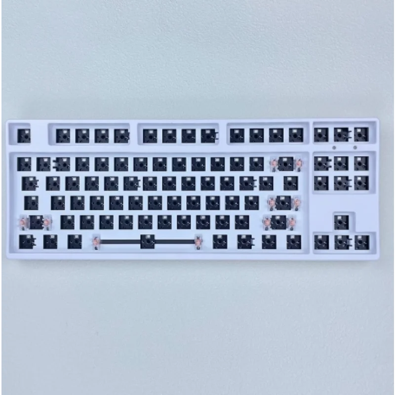 

87-Key Three-mode Kit RGB Hot-swappable Mechanical Keyboard Custom Wired Bluetooth Wireless Mechanical Keyboard