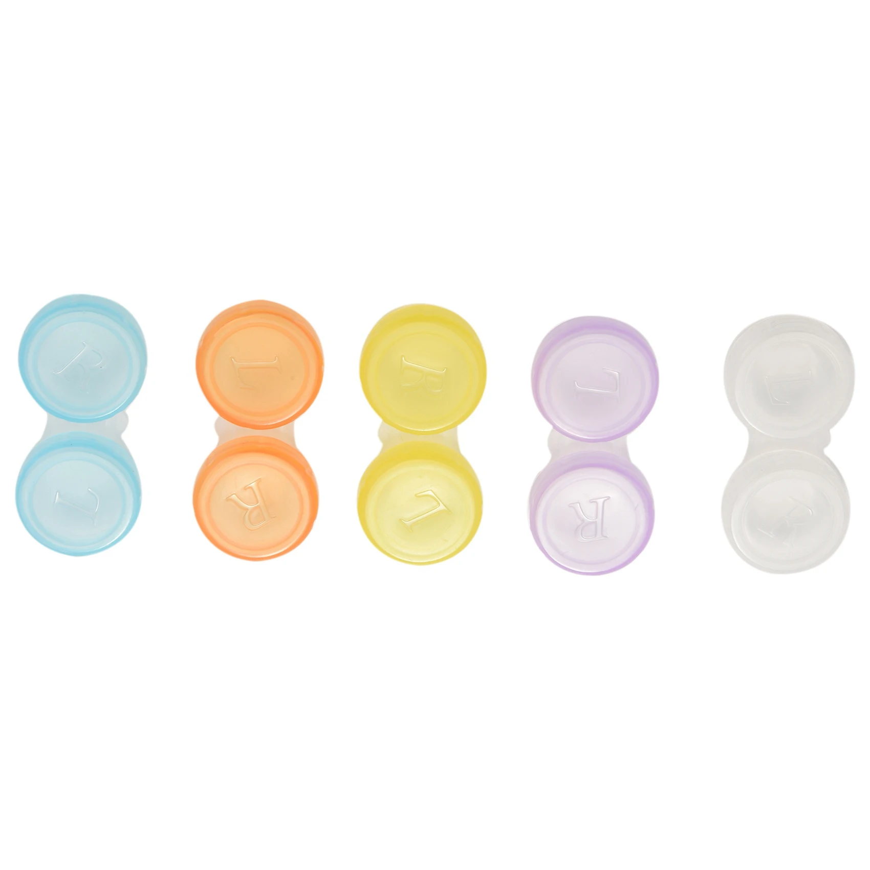 A93G 20 X Contact Lens Cases - Colour Coded L And R Soaking Storage Cases, Random Color (Multicolor)