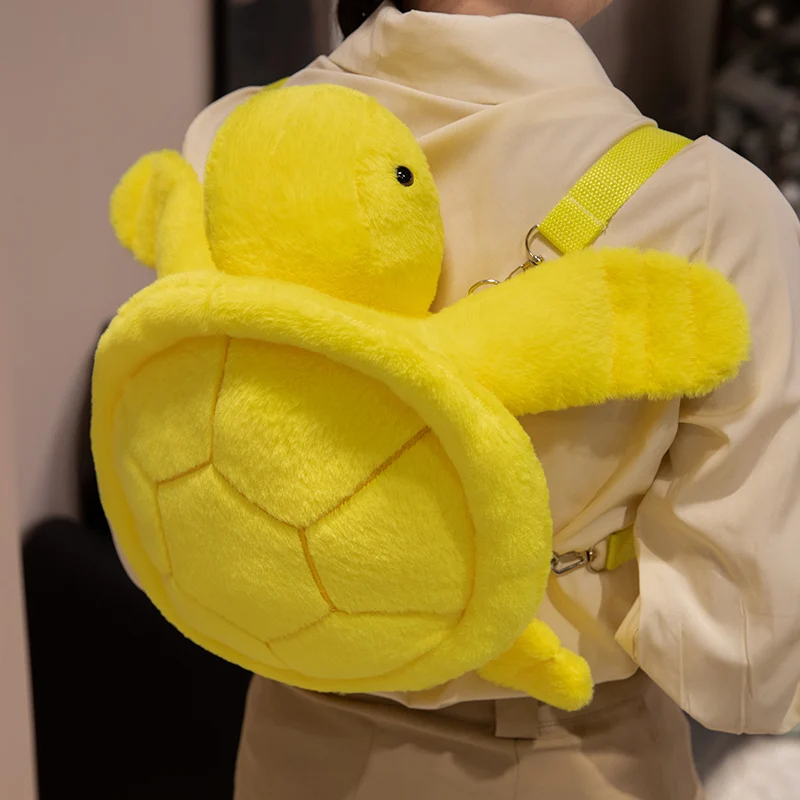 40CM Kleurrijke Schildpad Pluche Rugzak Zeedier Gevulde Zachte Pop Creatieve Schildpad Rugzak Geschenken