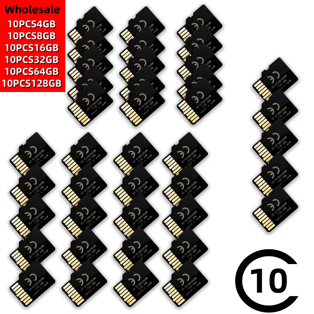 10pcs/lot Mini SD Memory Card 64GB 32GB 16GB 8GB 4GB 512MB High Speed Flash TF SD Card 64 32 16 8 4 GB MicroTF SD Flash Card