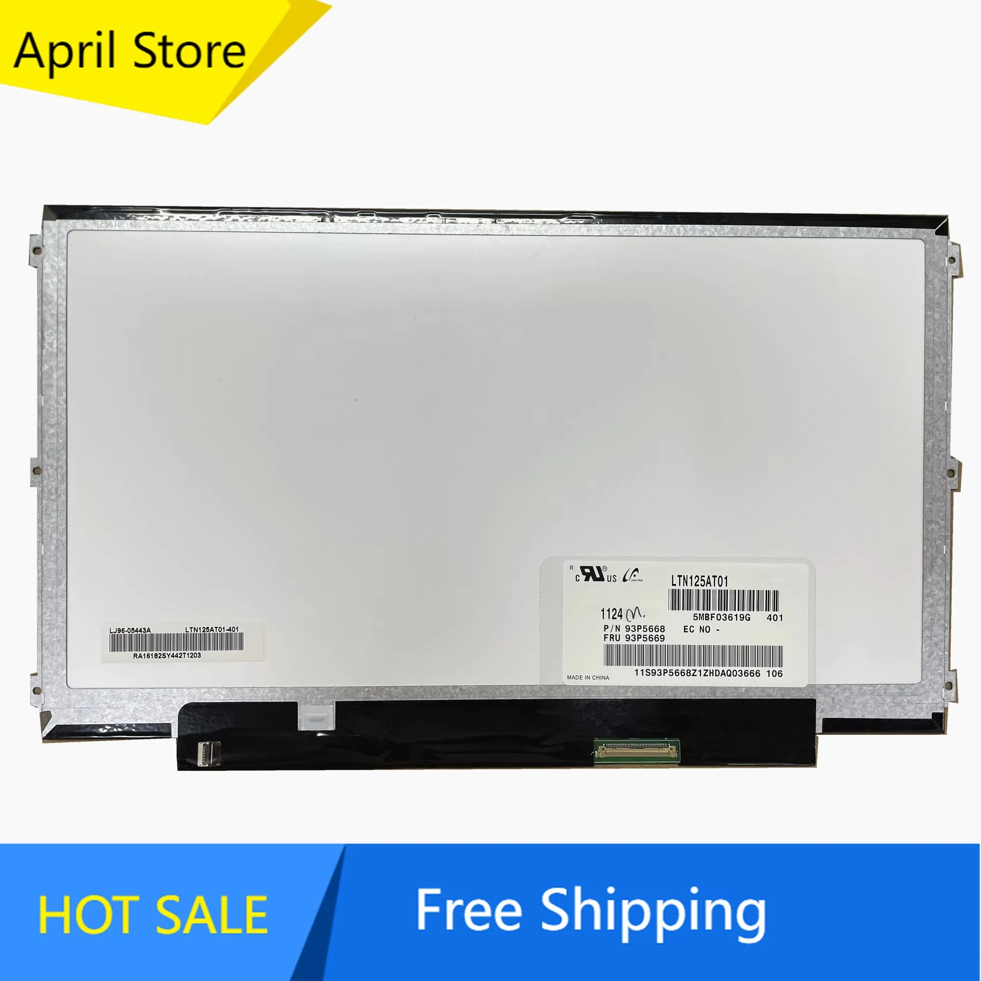 LTN125AT01 fit LP125WH2 TLB1 B125XW01 V.0 12.5'' Laptop LCD Screen Panel Matrix 1366*768 LVDS 40 Pins