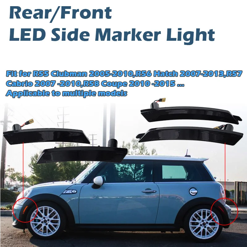 Front Rear Wheel Fender Lamp Turn Signal Side Marker Light Indicator Fit For Mini Cooper R55 R56 R57 R58 R59 R60 R61 12V