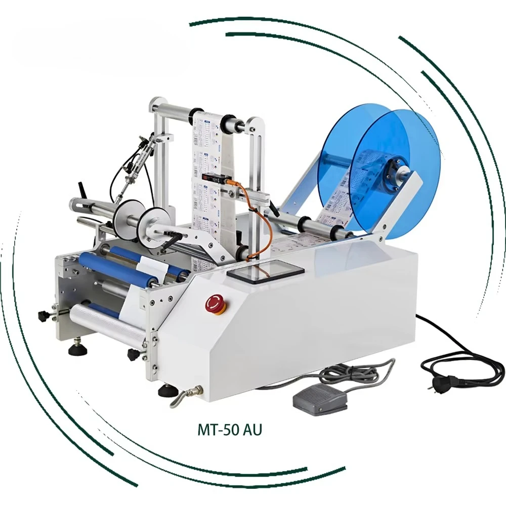Mesin Tempel Label Kaleng Thai Shin-I 603 Beer Bottle Labeling Machine Fk603 Semi-Automatic Labelling Machine for Round Bottles
