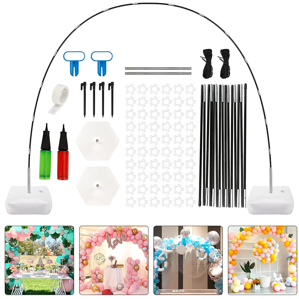 

1Set Balloon Arch Kit Detachable Sturdy Arch Stand Base for Birthday Party Wedding Shower Christmas Halloween