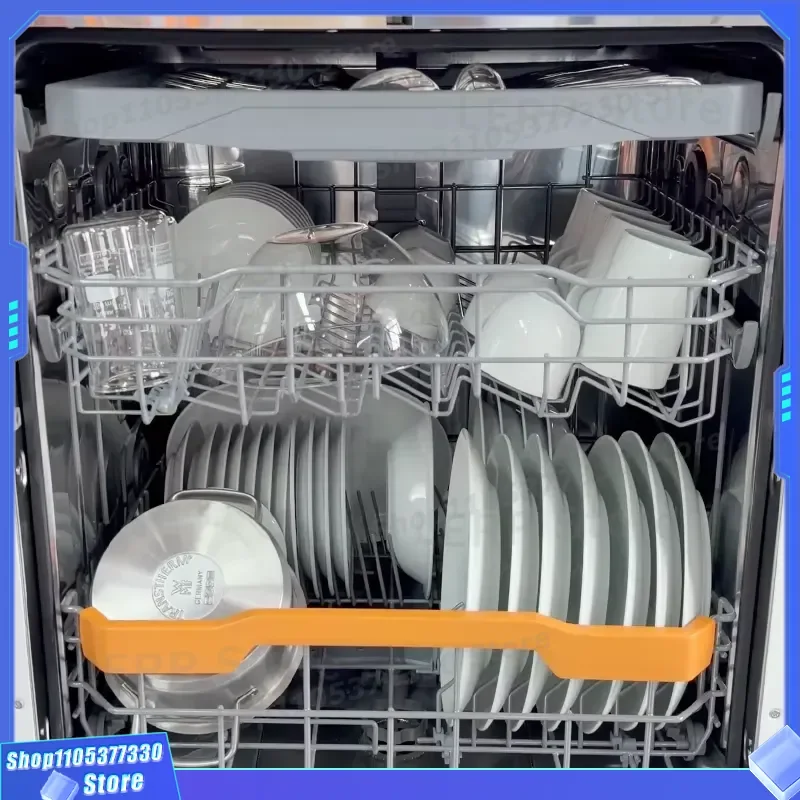 Professional Freestanding Dishwasher 14 Place Setting Capacity Stainless Steel Smart Dishwasher