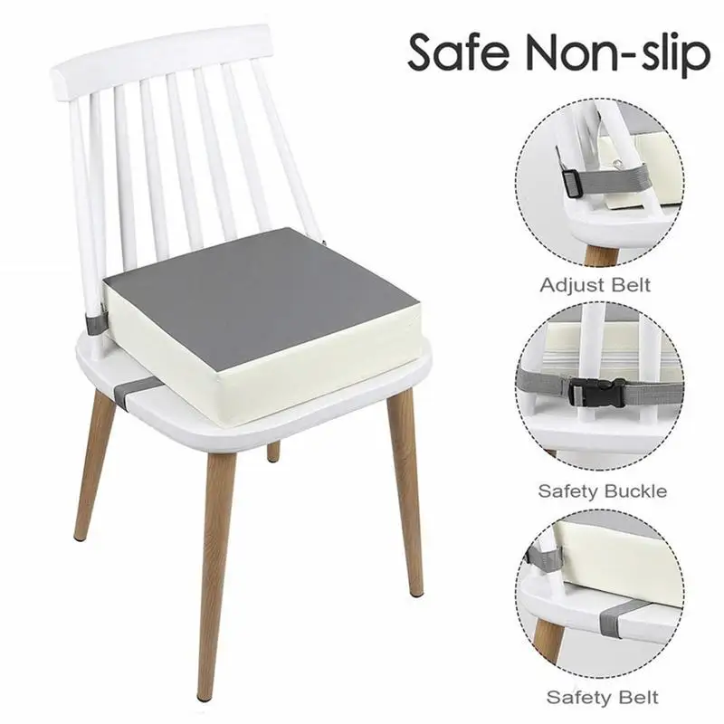 Booster Seat For Dining Table Removable Kitchen Chair Booster Seat Adjustable Portable Kids Booster Seat Student Seat Cushion