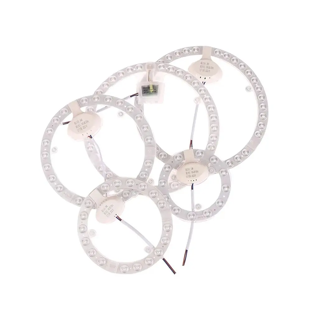 1Pcs New Board Blubs Panel Circle Light 12W 18W 24W 36W Round LED Ring Light 220V LED Module Lamp Ceiling Board