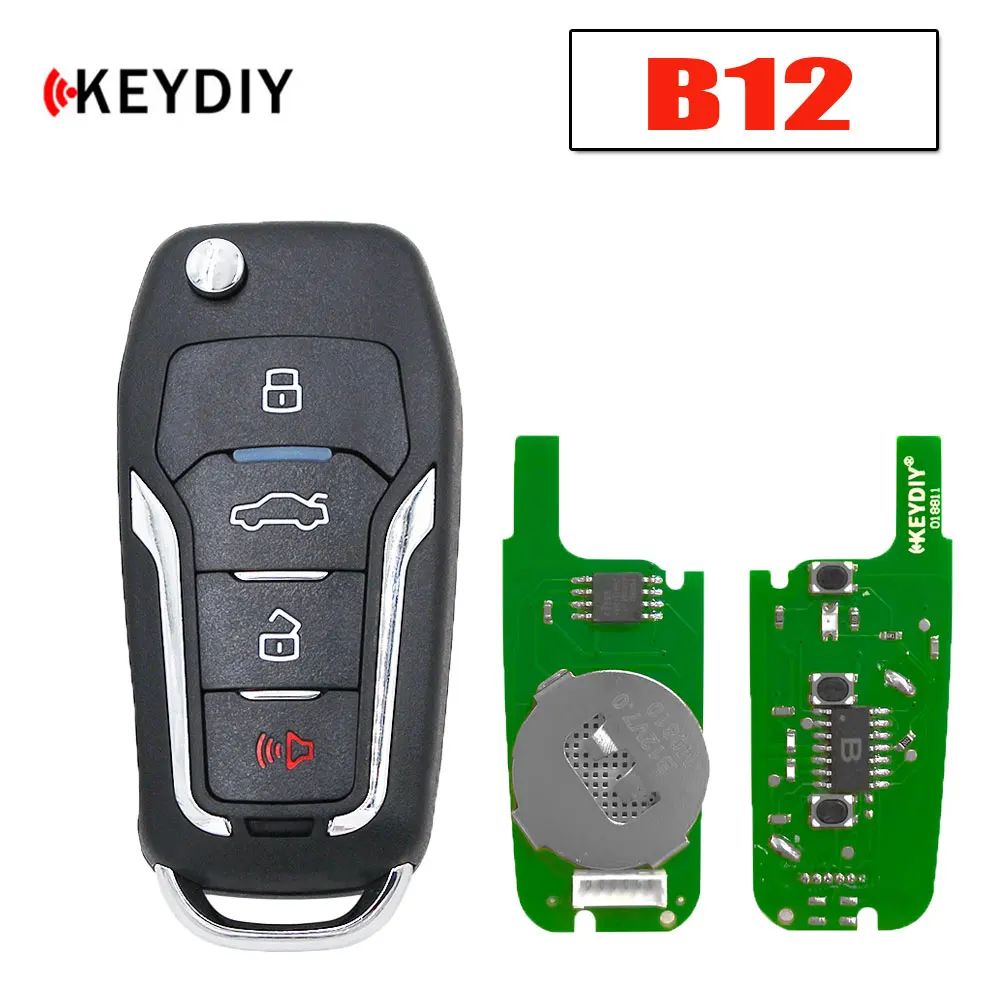 1pcs KEYDIY Car Remote Control Key KD B12-3/B12-4 Car Key for KD200 KD900 KD900+ URG200 KD-X2 Mini KD B Series for Ford Style