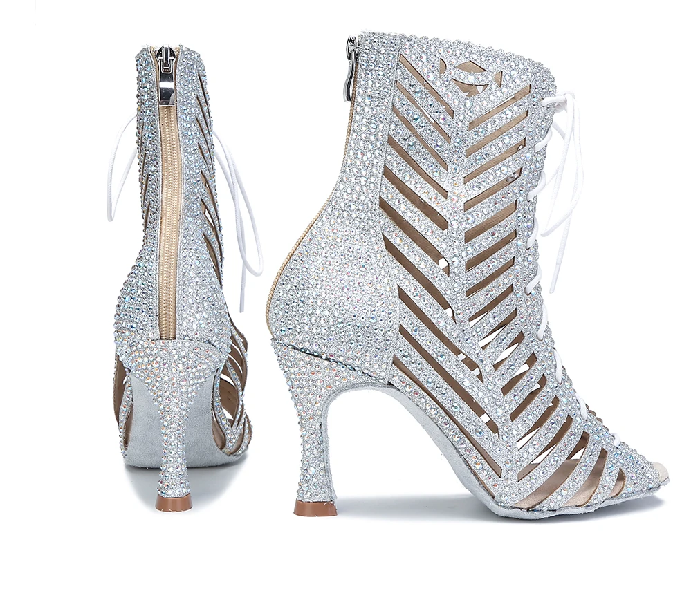 CINMIDY Neue Damen High-Top-Latin-Tanzschuhe Sexy Ballsaal-Tanzschuhe Pole-Dance-Stiefel Weiche Sohle Partyschuhe Damen High Heels – Detail 18