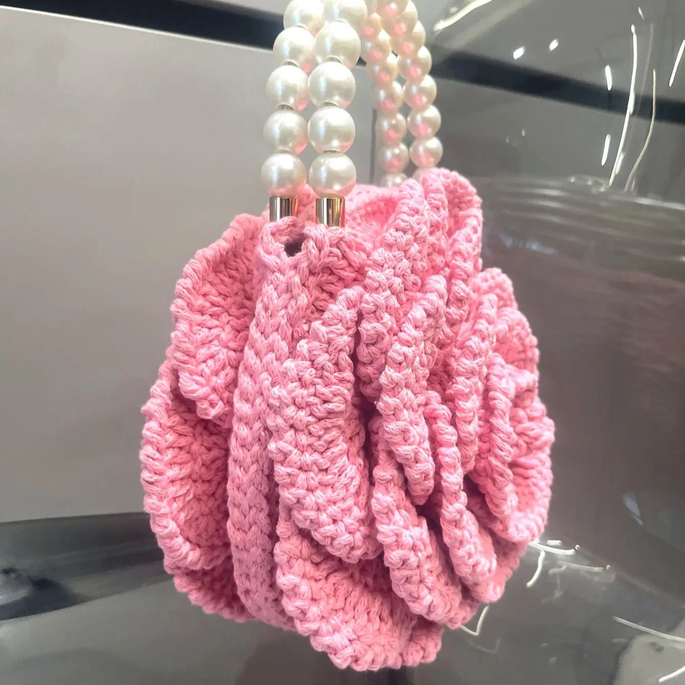 handmade Crochet flower shape Evening clutch Bag Purses and handbag luxury Designer banquet bag Women\'s bag