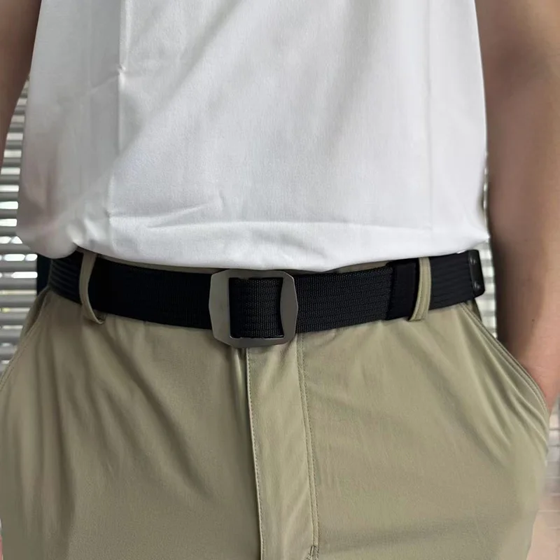 Best Quality Titanium Steel Buttons Canvas Waist Belt Men Women Unisex High Street Belt
